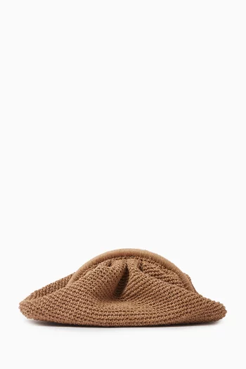 Chunky Clutch in Raffia
