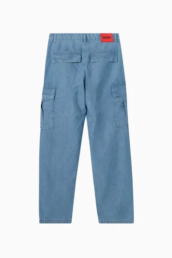 Loose-fit Jeans in Ripstop Denim