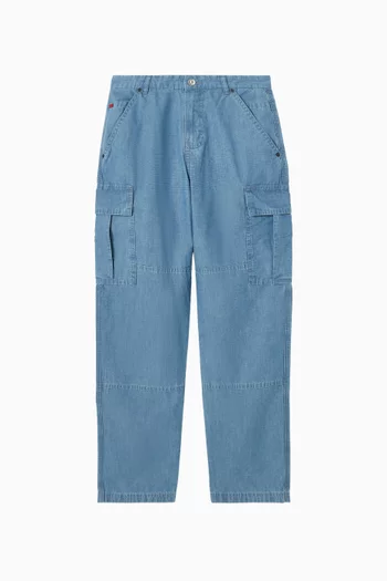 Loose-fit Jeans in Ripstop Denim