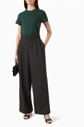 Cropped Ami De Coeur T-shirt in Cotton