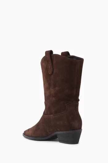 Casey 55 Western Boots in Suede