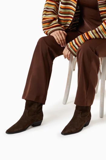 Casey 55 Western Boots in Suede