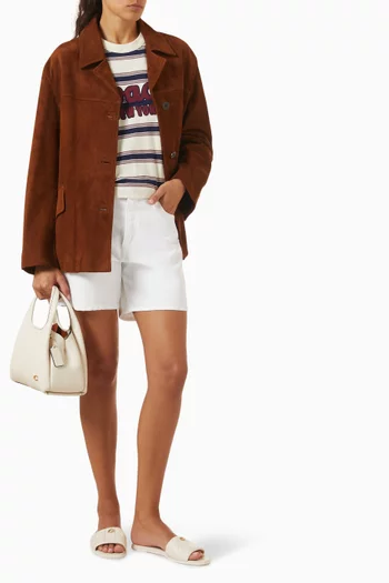 Sculpted C Jacket in Suede