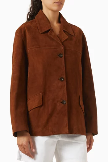 Sculpted C Jacket in Suede