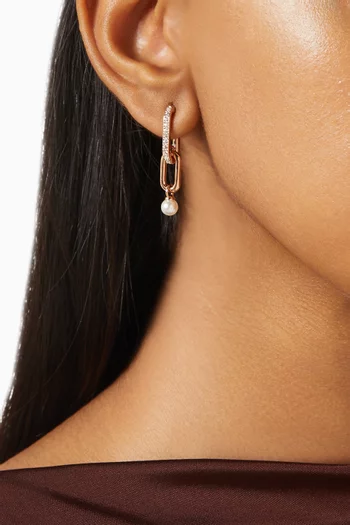 Constella Drop Earrings in Rose Gold-plated Metal