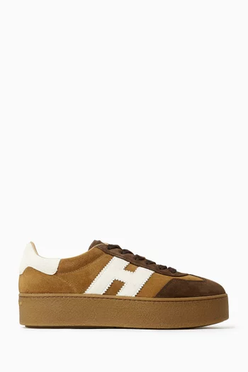 Cool Platform Sneakers in Suede & Leather