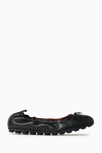 Olympia Ballerina Flats in Leather
