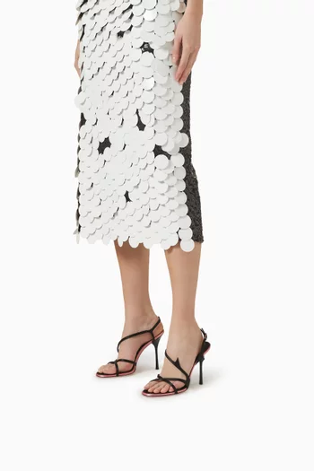 Rose Vivier 100 Sandals in Satin