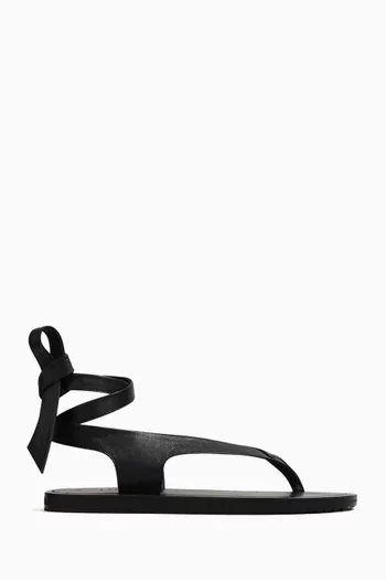 Elmer Lace-up Sandals in Leather