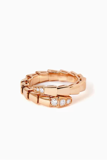 Serpenti Viper Ring in 18kt Rose Gold