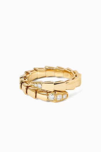 Serpenti Viper Diamond Ring in 18kt Gold