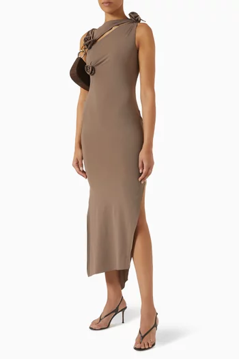 Floral Slit Midi Dress