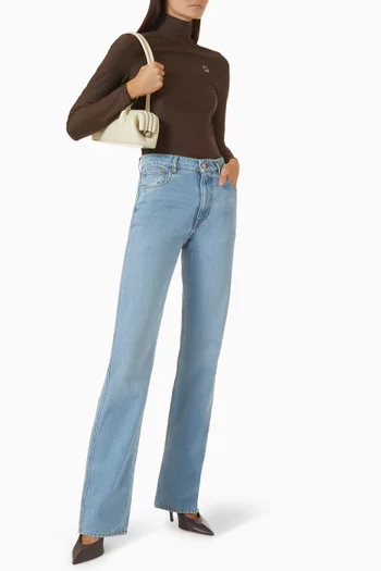Second Skin Turtleneck Top in Jersey