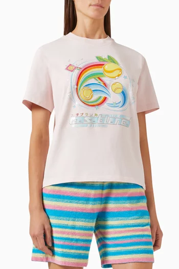Manga Tennis Ball-print T-shirt in Cotton-jersey