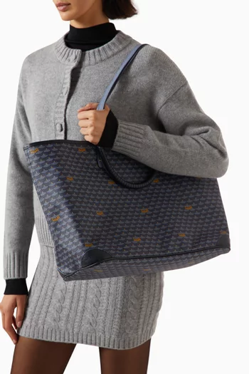 Double Battle 41 Tote Bag in Scale Canvas & Leather