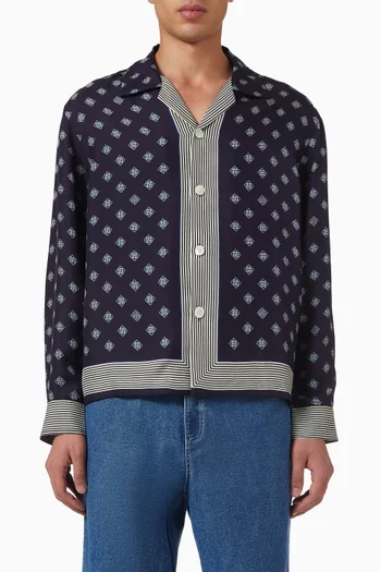 Foyer Diamond Shirt in Silk