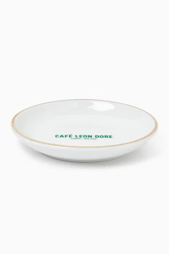 طبق دائري بشعار Café Leon Dore
