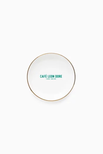 طبق دائري بشعار Café Leon Dore