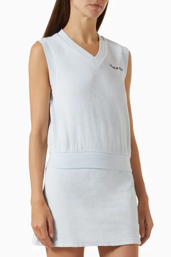 Signature Logo Vest in Terry