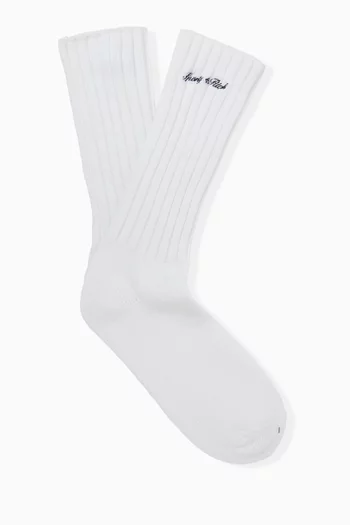 Signature Logo Socks in Cotton-knit