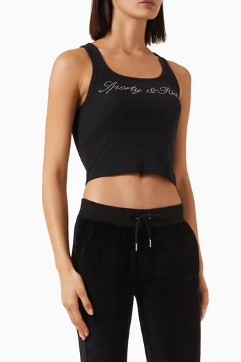 Signature Logo Krystal Tank Top