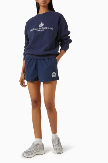 H&W Crest Embroidered Sweatshirt in Cotton