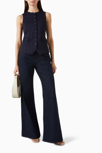 Irina Long Vest in Knit