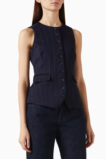 Irina Long Vest in Knit