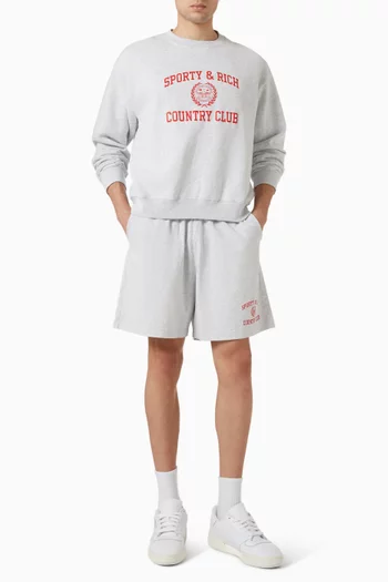 Varsity Crest Sweatshirt in Cotton-fleece