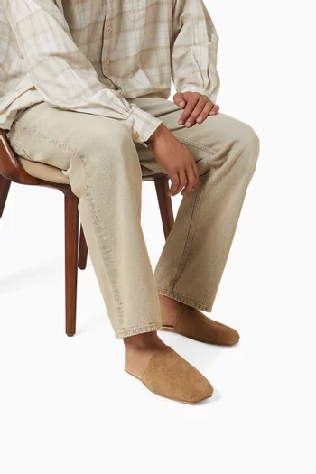 Cigarr Slippers in Speckled Suede