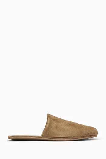 Cigarr Slippers in Speckled Suede