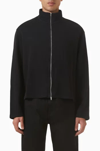 Shrunken Zip Sweatshirt in Organic Cotton
