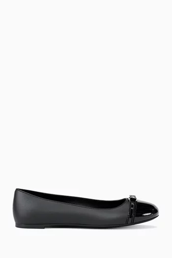 Mandy Ballerina Flats in Leather