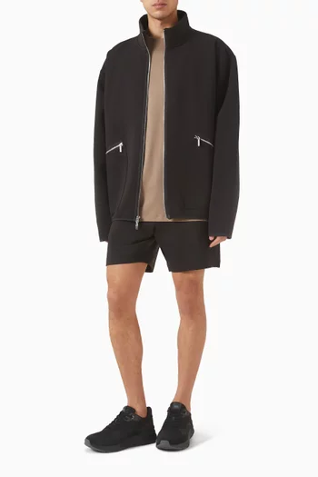 Zip-up Jacket in Cotton Blend