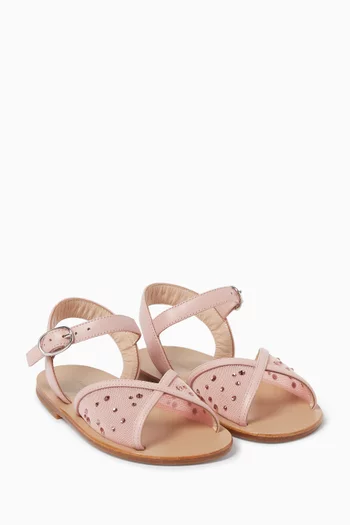 Mini Katy Glitter Sandals in Tulle