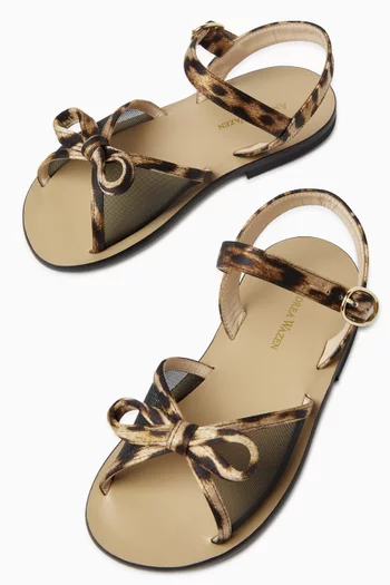 Key Mini Leopard Sandals in Mesh