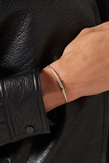 5g Cable Bracelet in 18kt Yellow Gold & Silver