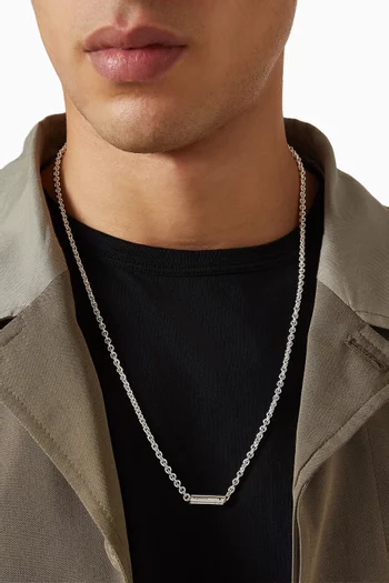Cable Necklace in Sterling Silver