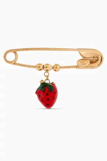 Strawberry Pin Brooch in 18kt Yellow Gold
