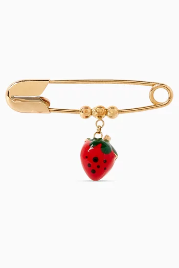 Strawberry Pin Brooch in 18kt Yellow Gold