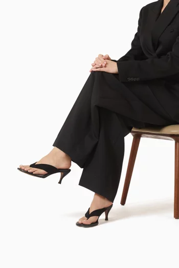 Mergez 65 Thong Mules in Suede