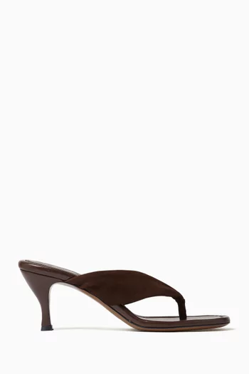 Mergez 65 Thong Mules in Suede