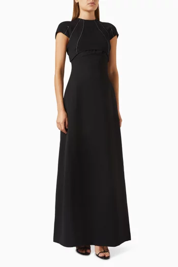 Lyra Cap-sleeves Maxi Dress