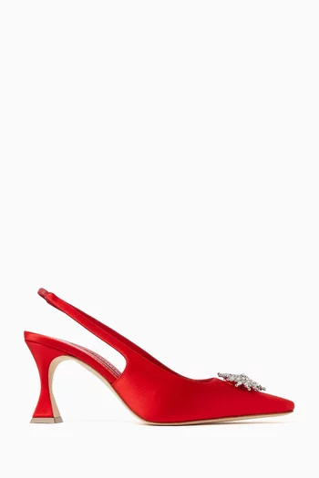 Ronconasli 70 Slingback Pumps in Satin