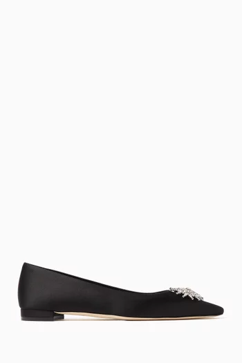 Roncona Ballet Flats in Satin