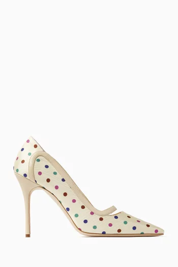 Labama Polka-dot Pumps in Silk