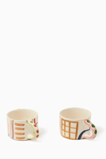 Love Mugs in Ceramic, Set of 2