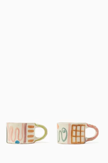 Love Mugs in Ceramic, Set of 2