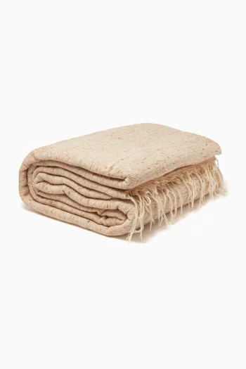 Maira Handwoven Blanket in Cotton-wool
