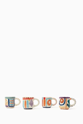 Espresso Cups in Ceramic, Set of 4